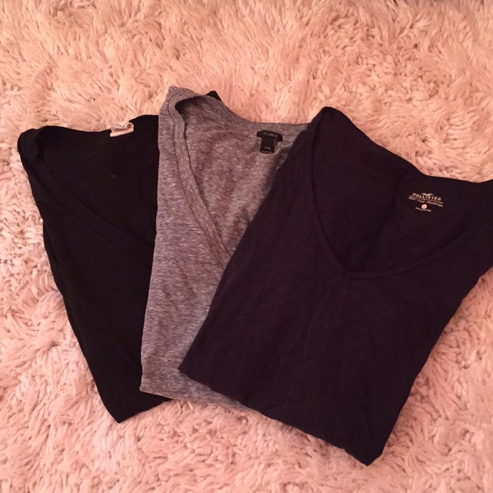 Plain basic v neck tees